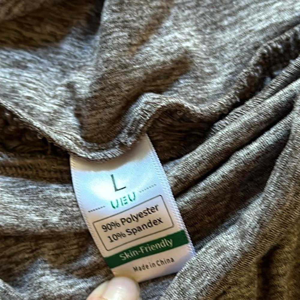 UEU Wide Leg Yoga Pants, Size Large Heathered Brown, Activewear, Loungewear - Picture 5 of 11